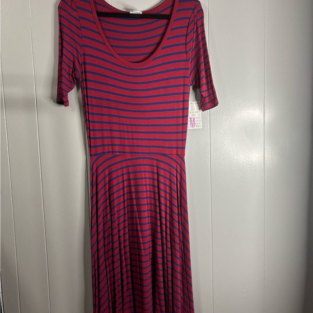 Striped Red and Blue Women's Dress‎ Medium